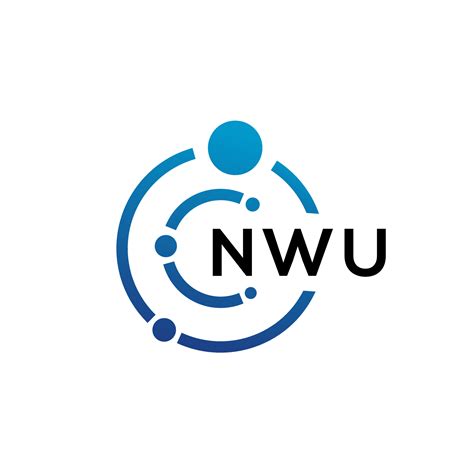 NWU letter technology logo design on white background. NWU creative ...