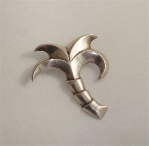 Mexican Silver Fred Davis Palm Brooch