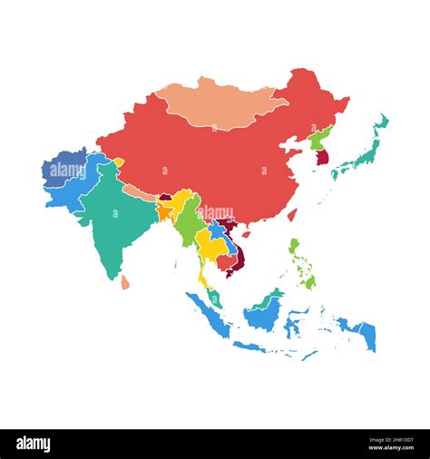 Mapa De Asia Continente Silueta Fotografías E Imágenes De Alta Resolución Alamy