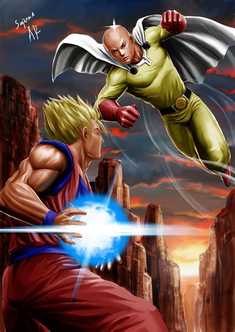 Saitama Vs Goku By Arivesaputra On Deviantart