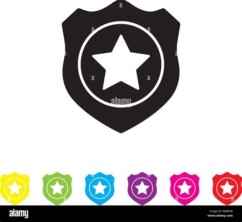 Police Badge Glyph Icon Vector Law Enforcement And Criminal Justice