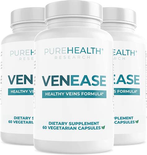 PUREHEALTH RESEARCH VenEase Suplementos De Apoyo Para Las Venas