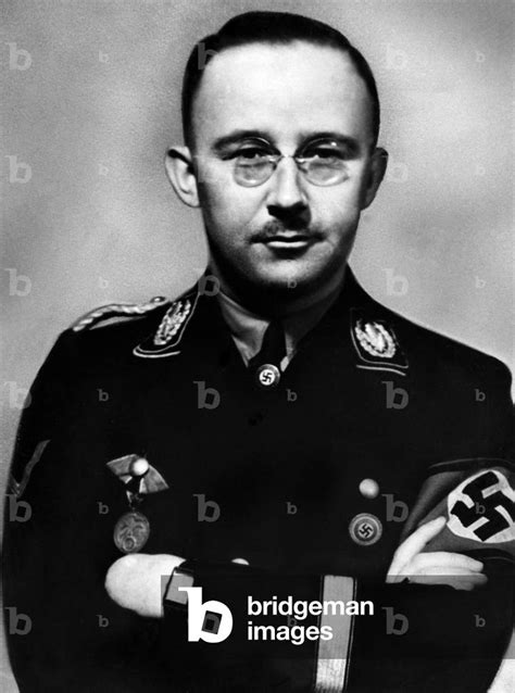 Image of Portrait of Heinrich Himmler, 1939 (b/w photo)