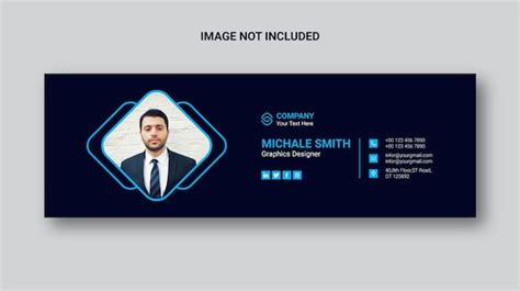 Premium Vector Email Signature Template