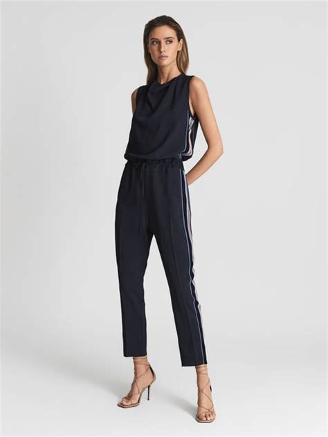 Reiss Henlee Side Stripe Jumpsuit Reiss