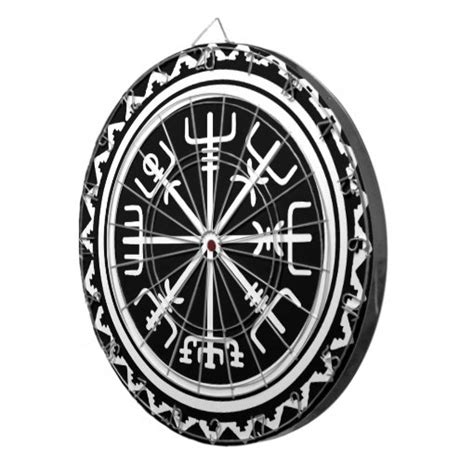 Viking Vegvisir Nautical Compass Dartboard With Darts Zazzle