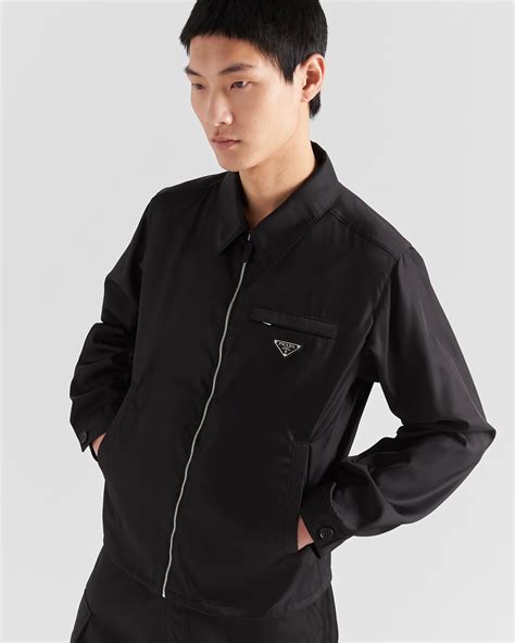 Black Re Nylon Blouson Jacket Prada