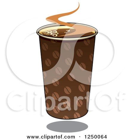 Clipart of a Take out Coffee Cup - Royalty Free Vector Illustration by ...