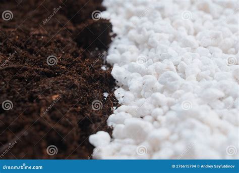 Soil And Perlite For Plants Neutral Material Of Volcanic Origin Stock