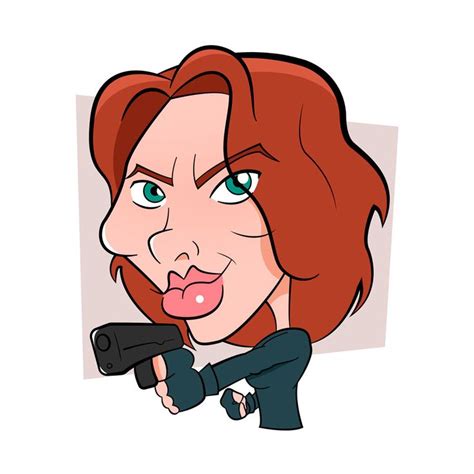 Scarlett Johansson Viúva Negra caricatura caricature scarlett