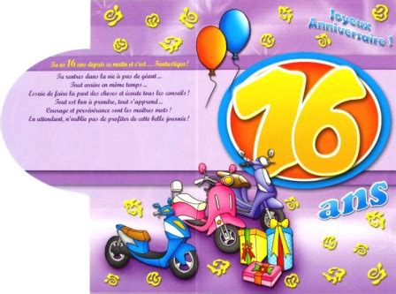 Texte Anniversaire 16 Ans Elevagequalitetouraine