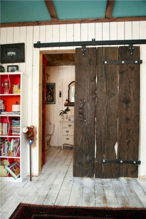 Sliding Interior Barn Doors For Rustic Look And Warmth In Any Room