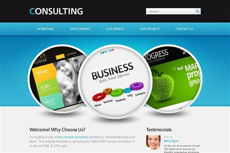 Free Website Template With JQuery Slider For Consulting Business