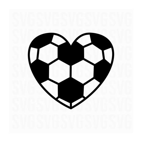 Heart Soccer Ball Svg Soccer Ball Svg Soccer Ball Png Png Etsy UK