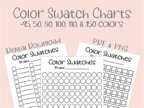 Free Printable Color Swatch Chart Dev Onallcylinders