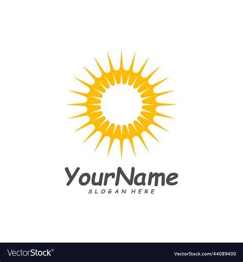 Sun logo design template creative Royalty Free Vector Image