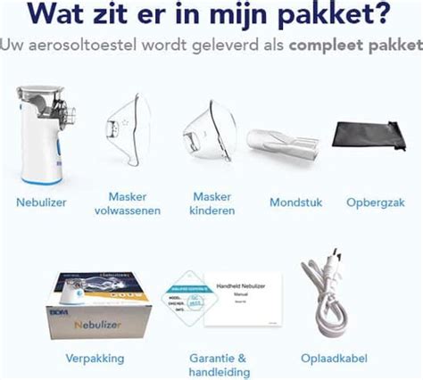 Bdmcare Aerosoltoestel Ultrasone Vernevelaar Inhalator Nebulizer