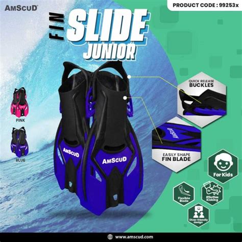 Amscud Fin Full Foot Slide Junior Amscud Premium Meets Value