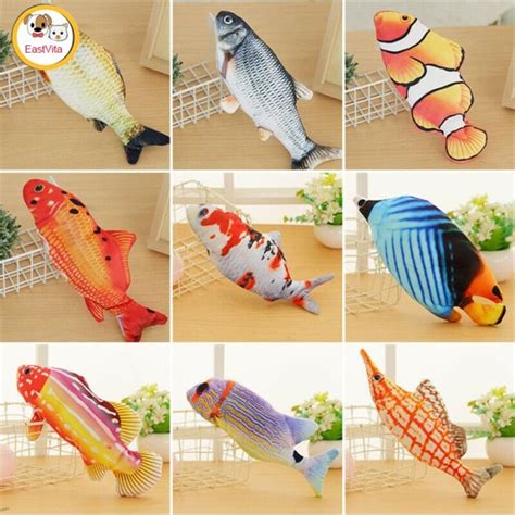 Electric Moving Cat Usb Kicker Fish Toy Realistic Flopping Wiggle