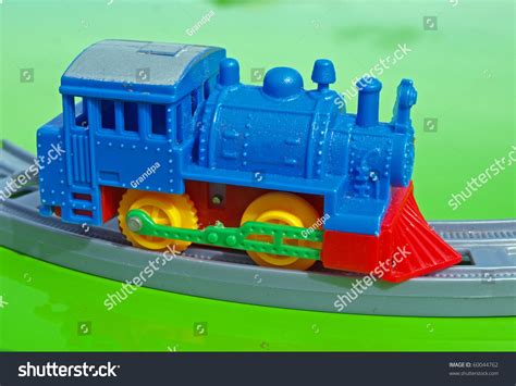 Plastic Toy Train Steam Engine Locomotive, Close Up Stock Photo ...