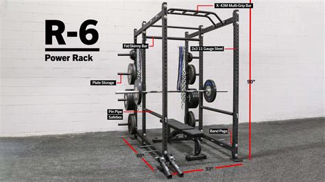 Rogue R-6 Power Rack - Weight Training - Extra Plate Storage | Rogue ...