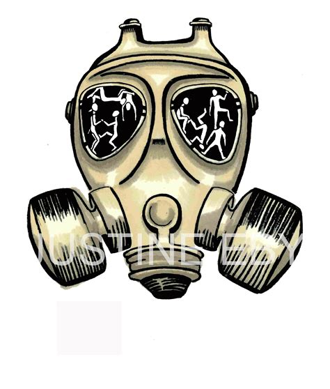 Gas Mask Drawing Print on Storenvy