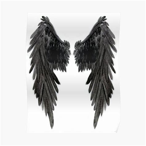 Bad Angel Wings Poster For Sale By Atlasartsn Redbubble