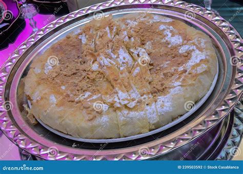 Bastila Or `pastilla` Is A Taraditional Moroccan Dish Chicken Bastila