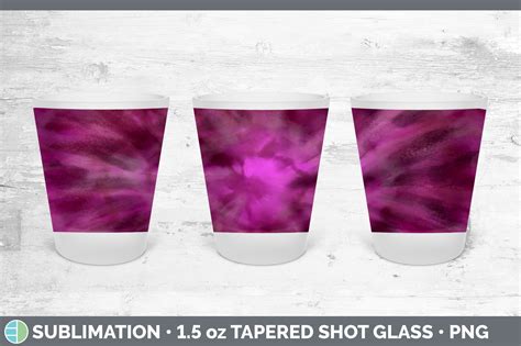 Pink Tie Dye Shot Glass Sublimation Shot Glass Oz Tapered By