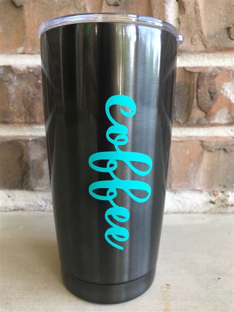 Coffee Tumbler Personalized Stainless Steel 20 Oz Tumbler Etsy