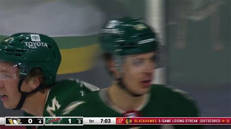 Pit Min Boldy Scores Goal Against Alex Nedeljkovic Minnesota Wild