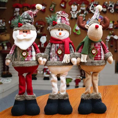 Christmas Decorative Christmas Dolls Reindeer Snowman Santa Claus