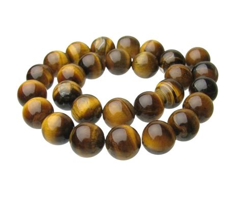 Tiger Eye Gemstone Round Beads 14mm Strand My Beads