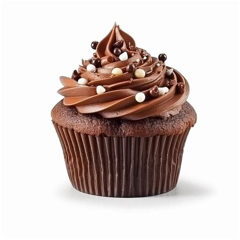 Premium Ai Image A Chocolate Cupcake With Chocolate Frosting And A