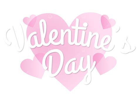 White Valentines Day Lettering Text With Pink Heart Love Vector