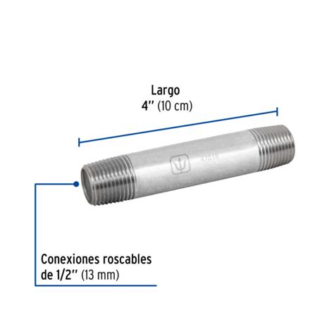 Niple Acero Galvanizado 1 2 X4 Cedula 40 Rantec Electronics