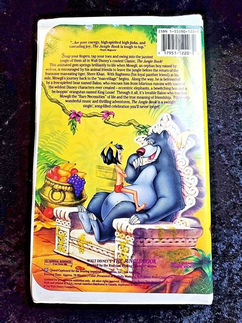 The Jungle Book Vhs Disney Black Diamond Classics Used Vhs