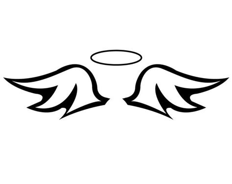 Angel wings and halo 639860 Vector Art at Vecteezy