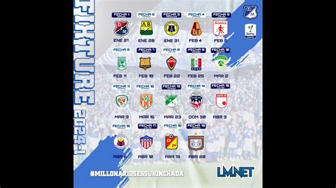 Fixture De La Liga Betplay Millonarios Varios Cruces De Fechas