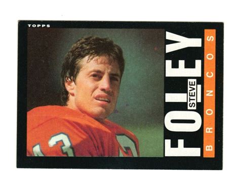 1985 Topps Football Card 239 Steve Foley Denver Broncos Ebay