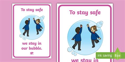 Keep Safe in Your Bubble Poster (Teacher-Made)