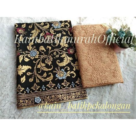 Jual Kain Batik Prada Termurah Set Brukat Kode Jarik Kebaya Couple