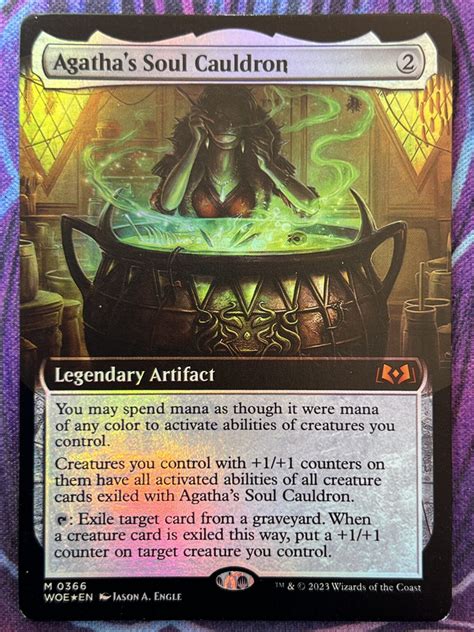 Agathas Soul Cauldron WOE Extended Art Foil Bootleg Mage