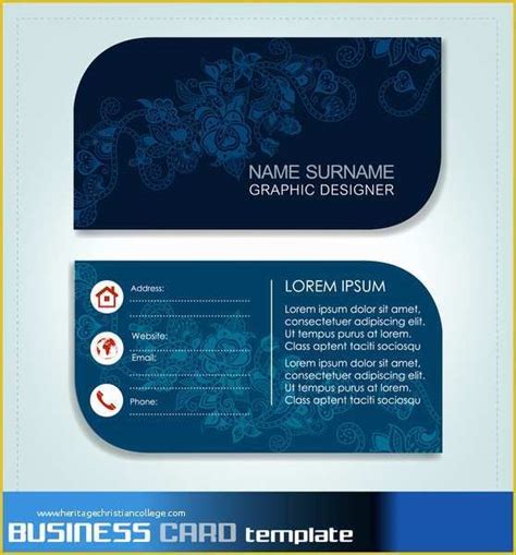 Business Card Ai Template Free Download Of Business Card Templates Free ...