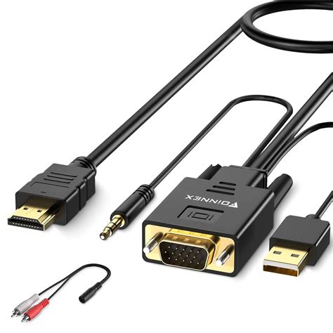 Amazon FOINNEX VGA To HDMI Adapter Converter Cable With Audio