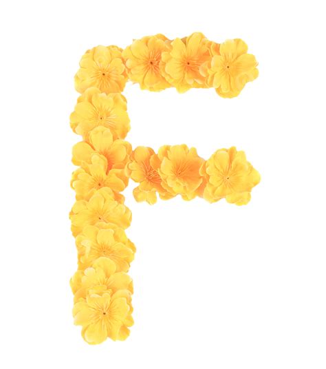 Letter F Flower Alphabet Herb Beautiful Text Isolated Png