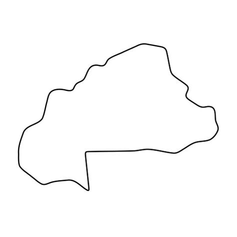 Burkina Faso Simplified Map Royalty Free Vector Image