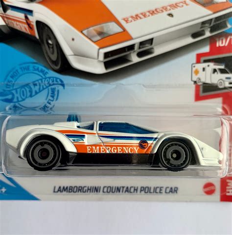 Hot Wheels Treasure Hunt Lamborghini Countach Police Car Etsy