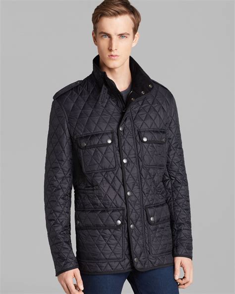 Lyst Burberry Brit Russel Diamond Quilted Jacket In Black For Men