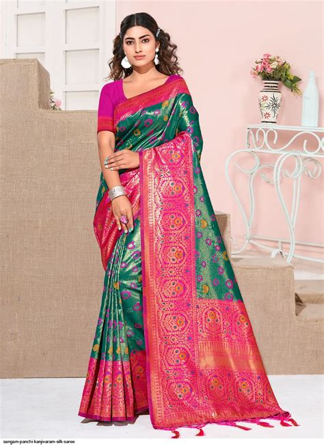 Sangam Panchi Kanjivaram Silk Saree